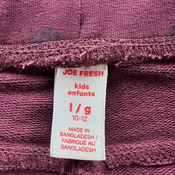 Joe Fresh Girls Burgundy Butterfly Print Jeggings Size 10-12 - Picture 5 of 6